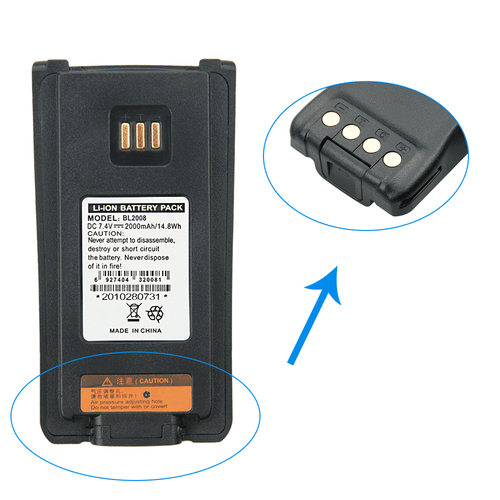1PC New Hytera BL2008 BL2006 2000mAh Li-ion Battery For PD782 PD702 DMR Radios - Zdjęcie 7 z 19