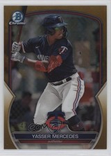 2023 Bowman Draft Chrome Gold Refractor 47/50 Yasser Mercedes #BDC-139 1h0p