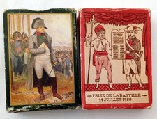 2 jeux de 54 cartes napoleon/prise de la bastille air france