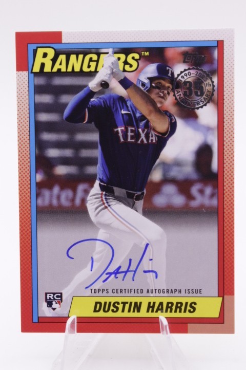 Dustin Harris RC Auto 2025 Topps Update Series - 1990 Topps Baseball #90B2-DHA