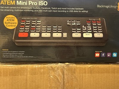 Blackmagic ATEM Mini Pro Iso HDMI Switch Video Interface -  Sightly Used
