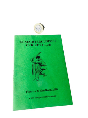 Cricket Handbuch Fixture Card Slaughters United 2010 Vintage ra