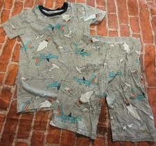 Carters Boys Shark Pajamas Pj Set Sz 14 Guc Summer