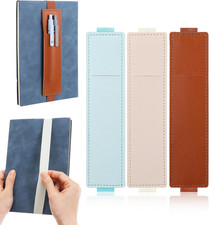 3Pcs Notebook Pen Holder, Adjustable Pen Holder for Notebook, PU Leather Penc...