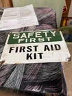 safety first porcelain sign vintage 10 by 6 inches gd con