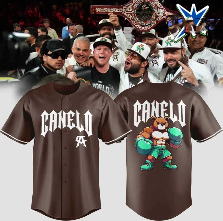Canelo Bear Boxing Brown Baseball Jersey Unisex T-Shirt UB110