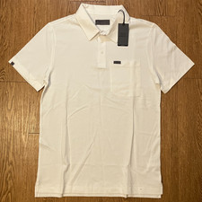 Figs Pro Technical Pique Scrub Polo Shirt Mens Medium M White NWT