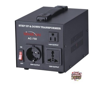 Simran AC-750 Watt Spannungswandler 110/120V auf 220/240V Step-Up Step-Down
