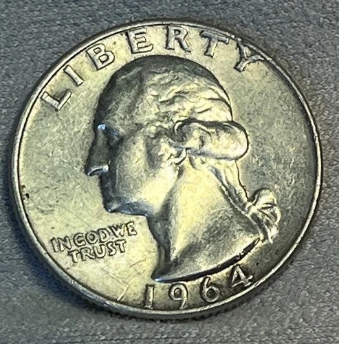 1964 (P) Washington Quarter 90% Silver Extra Fine! Actual Coin Pictured