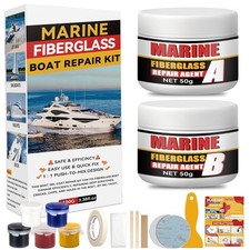 Yeardera Marine Fiberglass 100g marine fiberglass boat repair kit, white