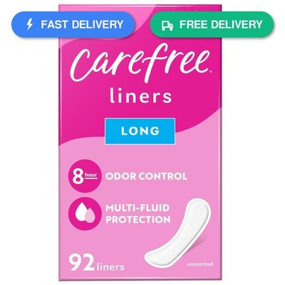 4546438-Carefree Carefree Panty Liners for Women, Long, Unwrapped,...