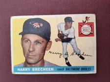 HARRY BRECHEEN Baltimore ORIOLES 1955 TOPPS Baseball ⚾ Card #113