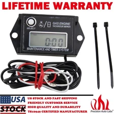 Waterproof Digital Tiny Tachometer Tach Hour Meter Job Timer Resettable Briggs