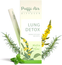 Herbal Diffuser Pen with Extracts of Mullein, Thyme and Mint for Lung Cleansing,
