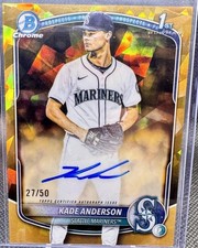 2025 Bowman Draft Sapphire 1st Kade Anderson Rookie Rc Gold Auto /50 Mariners