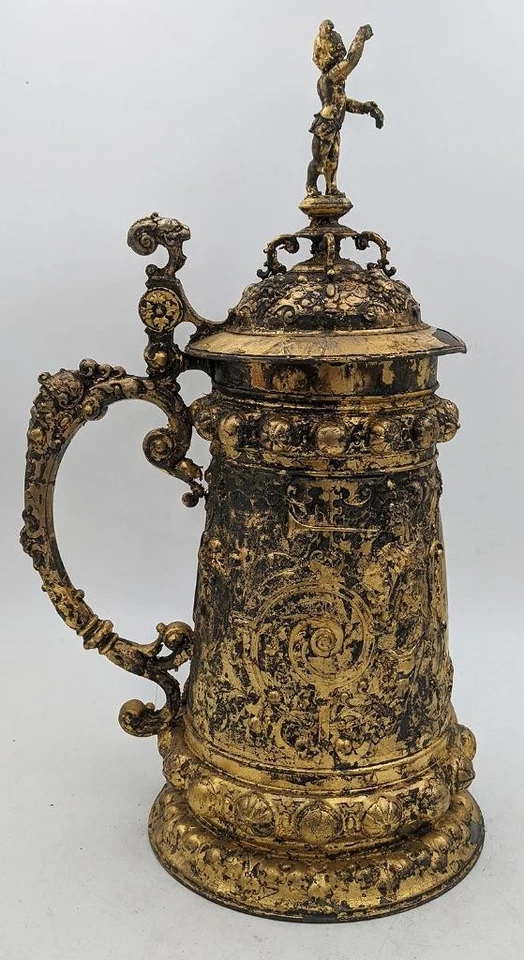 WMF LARGE RENAISSANCE REVIVAL GILT METAL TANKARD 19TH CENTURY - Image 4 of 4