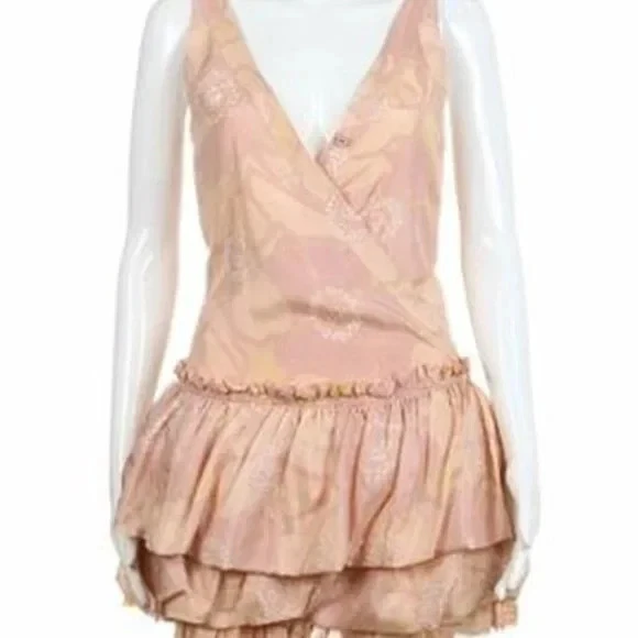 NUEVO CON ETIQUETAS Vestido Vintage MARC JACOBS SEDA VOLANTES SIN MANGAS TALLA 6 Foto 2 de 4