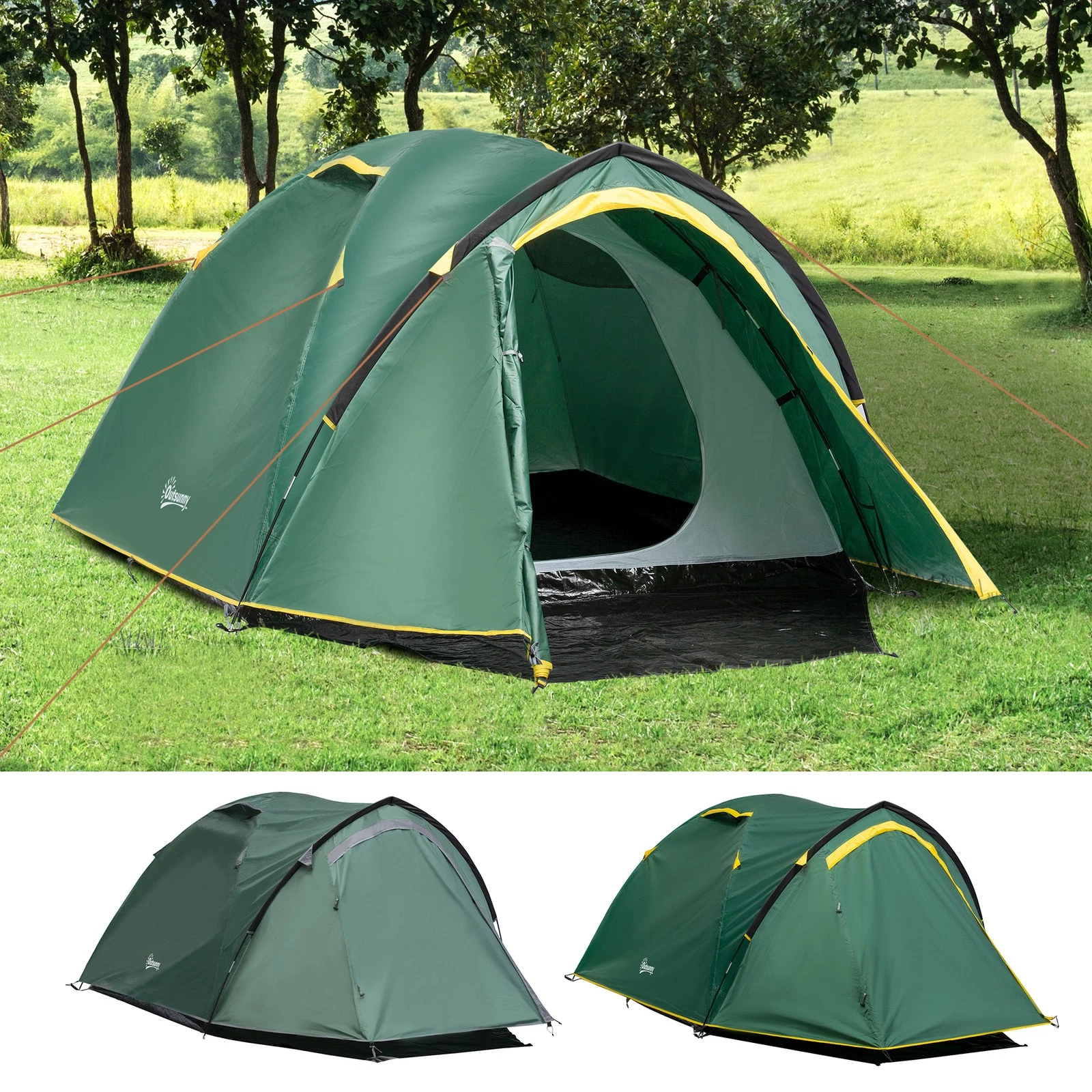 Two-Man Camping Tent w/ Weatherproof Shell Large Windows
Opens in a new window or tab