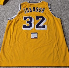 Maglia PSA DNA COA AUTOGRAFATA Magic Johnson HOF firmata LA Lakers taglia XL NBA HOF