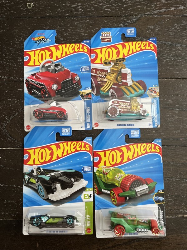 Lot Of 4 Hot Wheels Regular Treasure Hunts