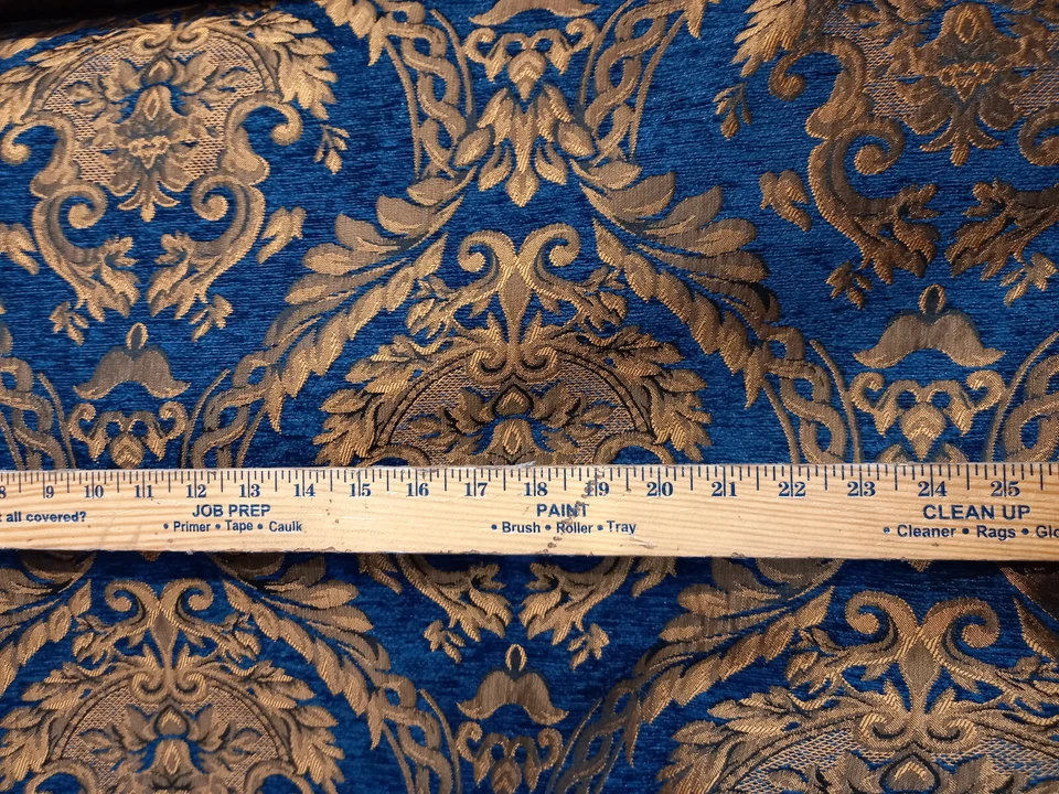 Fabric sold by yard Upholstery Drapery Chenille classic Damask design 60" Wide - Image 3 of 4