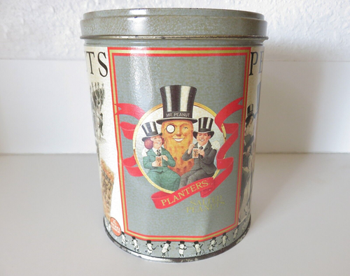 Almuerzo vacío vintage 1989 Mr. Peanut Planters marca Peanuts TIN The Nickel - Imagen 4 de 10