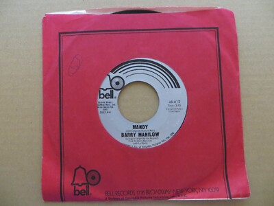 Barry Manilow   Mandy / Something's Comin' Up - 1974 - Bell 45.613 7'' Single VG+
