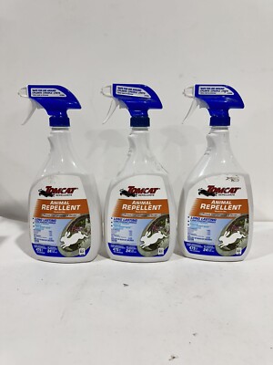 Tomcat Garden Repellent Ready-To-Use Repels Rabbits Squirrels Lot Of 3