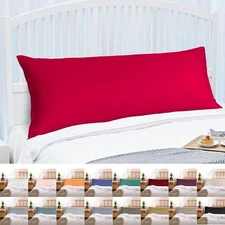 PiccoCasa Egyptian Cotton Pillow Case 300TC Body Zipper Closure Pillow Cover