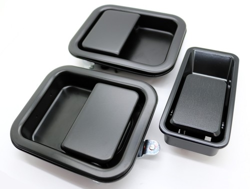 Set Of 2 Interior Door Handles For Jeep YJ/TJ Wrangler 1987-2004 – Left & Right, Black 1 thumbnail image