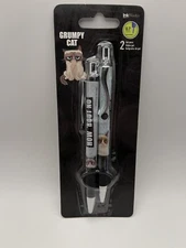 New Grumpy Cat 2 Gel Pens 2 Pack  0.7 mm Factory Sealed.