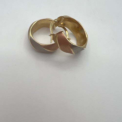 14k gold milor hoop earrings - Picture 4 of 9