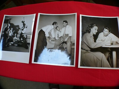 THREE 9'' x 7'' Studio Outtake Photos Leading Men KIRK DOUGLAS + JACK PALANCE