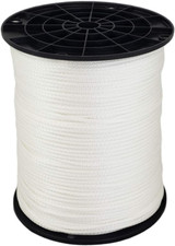 1/8" 4 X 1000 ft Low -Stretch Solid Braid Industrial Polyester Cord. USA Made