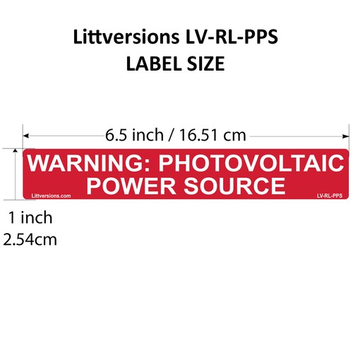 Reflective Photovoltaic Power Source Labels Sticker 596-00678 596-00206 149849 - Picture 3 of 7