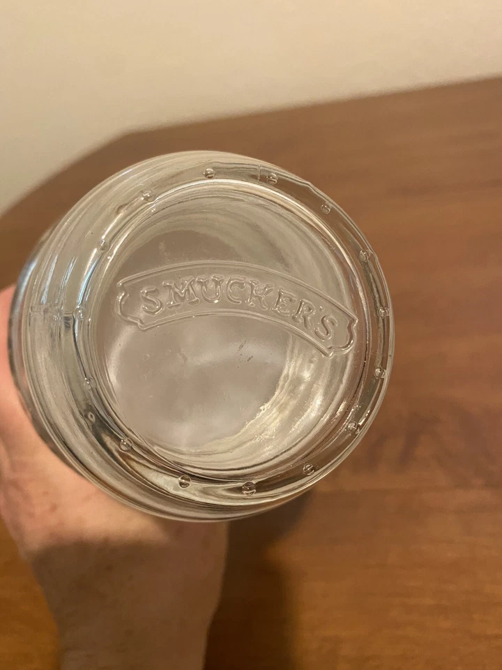 Tarro de vidrio de boticario transparente vintage Smucker's ancla enganche bote de almacenamiento Foto 2 de 4