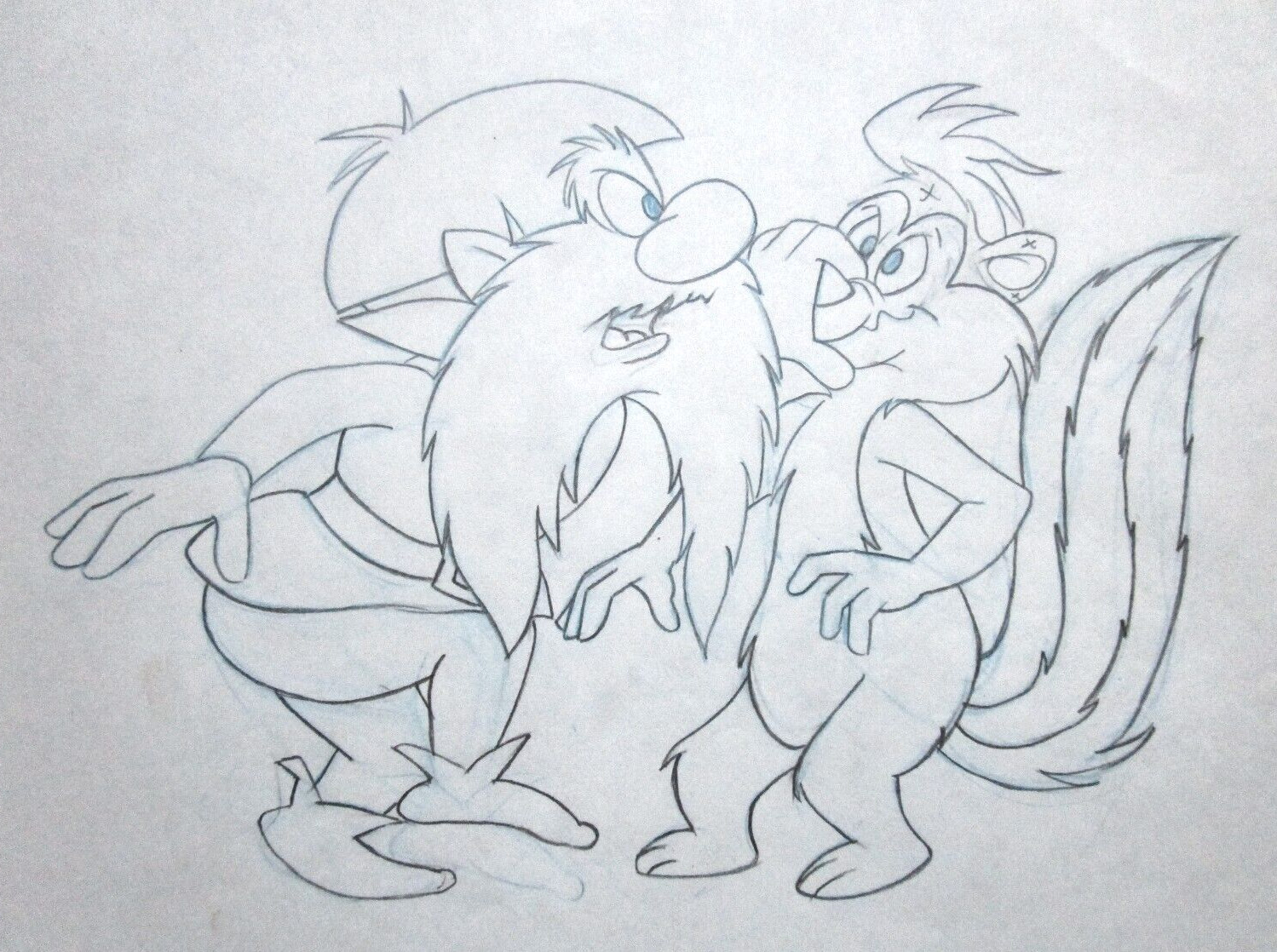 Daffy Duck & Porky Pig Meet the Groovie Goolies Original PRODUCTION cel DRAWING
