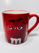 M&M Coffee Mug Cup Red Color Chocolate Candies Mars Inc Ceramic Valentines