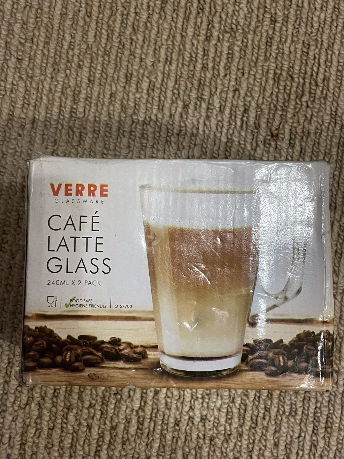 Cafe Latte Glasbecher X2