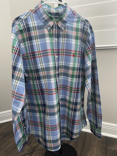 Ralph Lauren Custom Fit Long Sleeve Plaid Shirt XL - Picture 4 of 5
