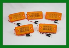 Freightliner Volvo Roof Cab Visor Marker Spyder Light 8 LED Amber Set of 5