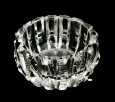 ZIPPER CUT APB GLASS OPEN SALT CELLAR - 2 1/4" DIAMETER