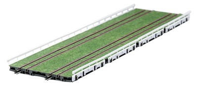 TOMYTEC 018520 – 4 Binari Curvi 45° Per Modellismo Ferroviario - Tracciato In Ghiaia, Scala N, Letto In Plastica Da Costruire E Dipingere