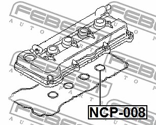 Fits FEBEST NCP-008 VALVE COVER GASKET SPARK PLUG SOCKETS ⭐UK Stock⭐ - Image 2