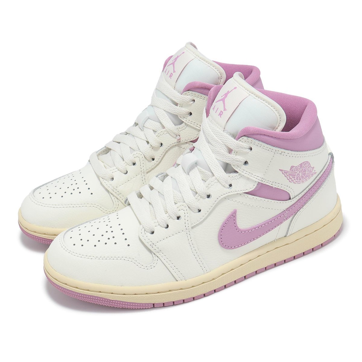 NIKE エアジョーダン1 BQ6472-162 25.0 Nike Wmns Air Jordan 1 Mid AJ1 Strawberries and Cream Women Casual