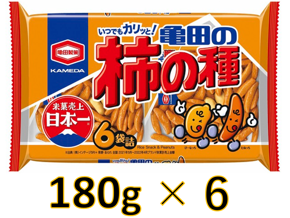 Kamedaseika Kakinotane Rice Cracker 6 packs x 6 bags From Japan