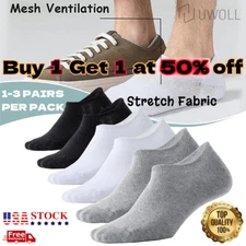Lot 1-3 Pairs Mens Womens Ankle Socks Sport Cotton Crew Socks Low Cut Invisible