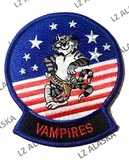 US NAVY VX-9 FIGHTER TEST  SQUADRON "VAMPIRES" F-14 TOMCAT PATCH N1