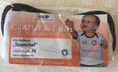 HIPP Fan T-Shirt    ''Teamchef''  Gr.74 NEU OVP