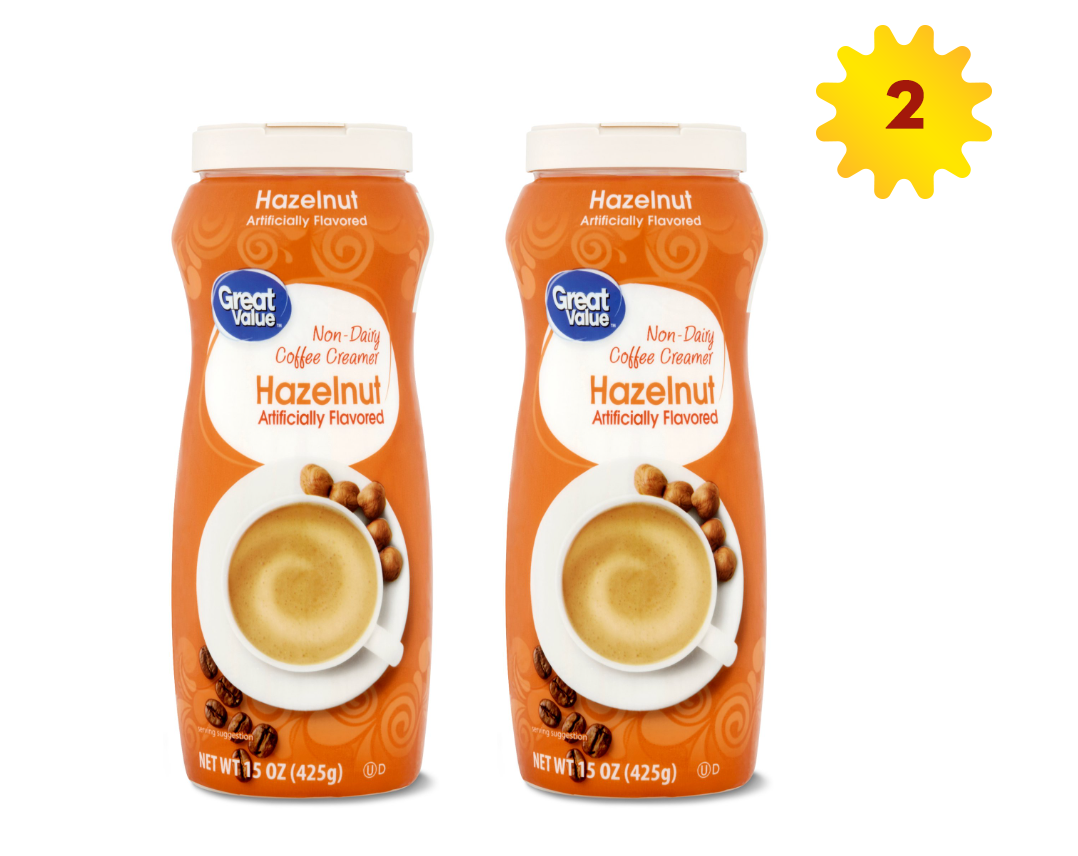 Great Value Non-Dairy Hazelnut Coffee Creamer 15 oz x 2 packs | eBay